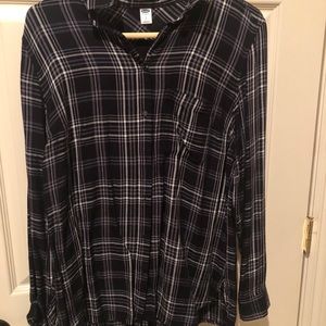 black old navy flannel